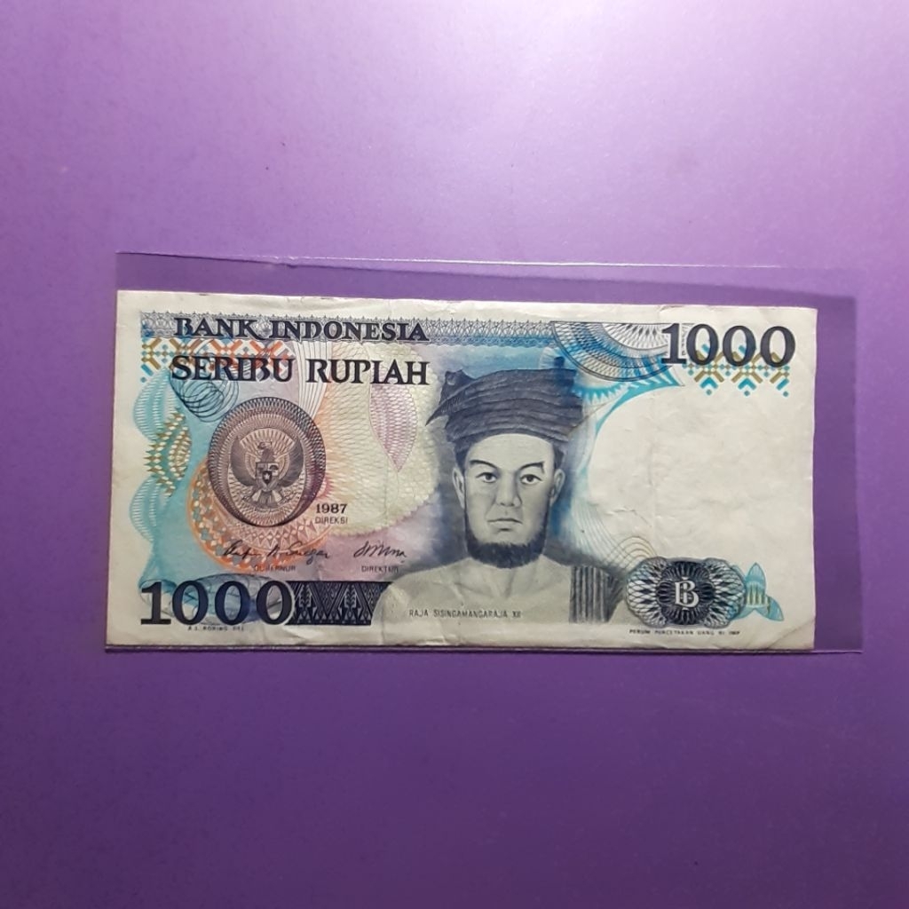 Uang kuno 1000 rupiah sisingamangaraja 1987