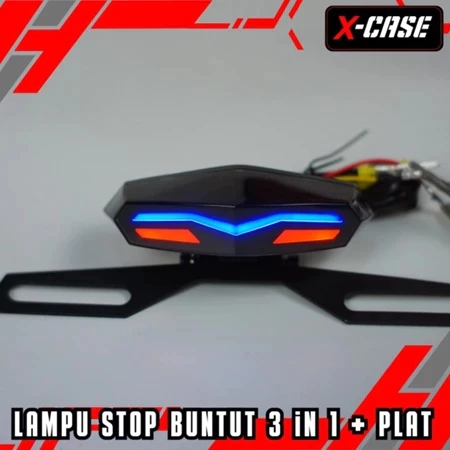 lampu stop klx transformer 3in1 LED senja flash/kedip sein lampu rem belakang rx king variasi motor