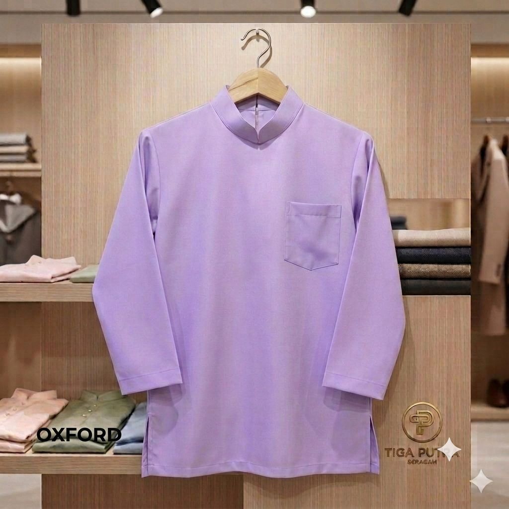 Baju Muslim Padang Kurung Putih Lengan Panjang Seragam Sekolah SD SMP SMU Bahan Kain Oxford