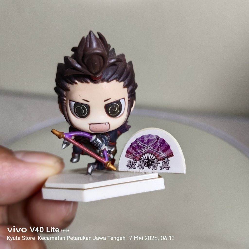 Mori Ranmaru dari seri Sengoku Basara One Coin Grande Figure Collection buatan Kotobukiya
