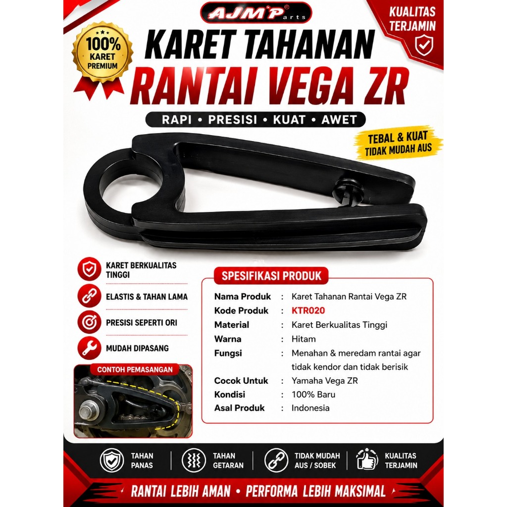 Karet Tahanan Rantai Vega ZR / Slider Rantai Vega ZR Premium AJMP