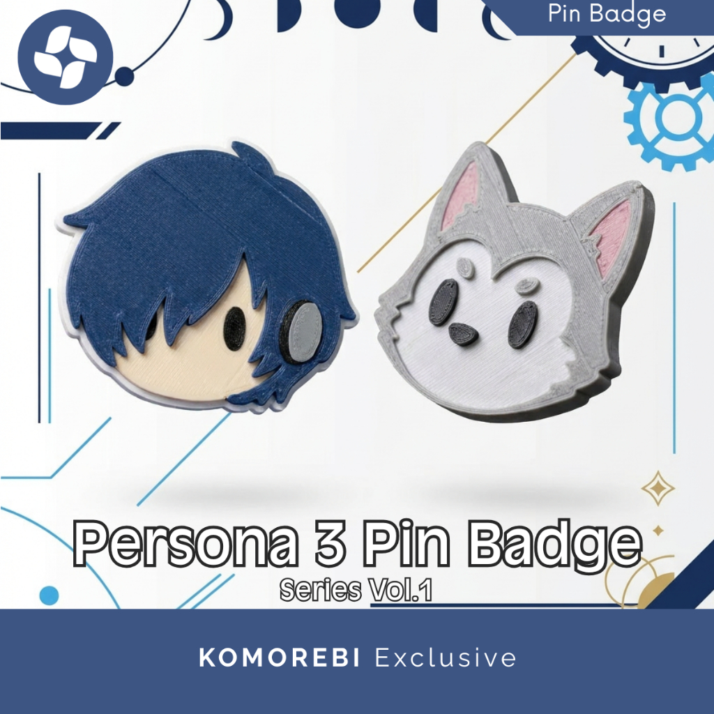 Pin Badge Persona 3 Reload Makoto Yuki Koromaru Aksesoris Tas Badge Anime P3R Custom Pin Lucu Kado U