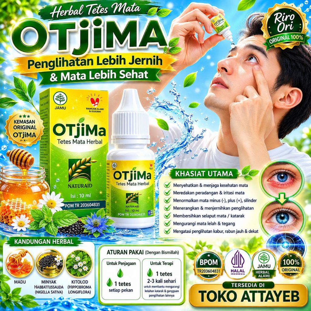 OTJIMA Original Naturaid Herbal Tetes Mata Minus Katarak Glaukoma OTJIMA Madu Obat Tetes Mata 10ml O