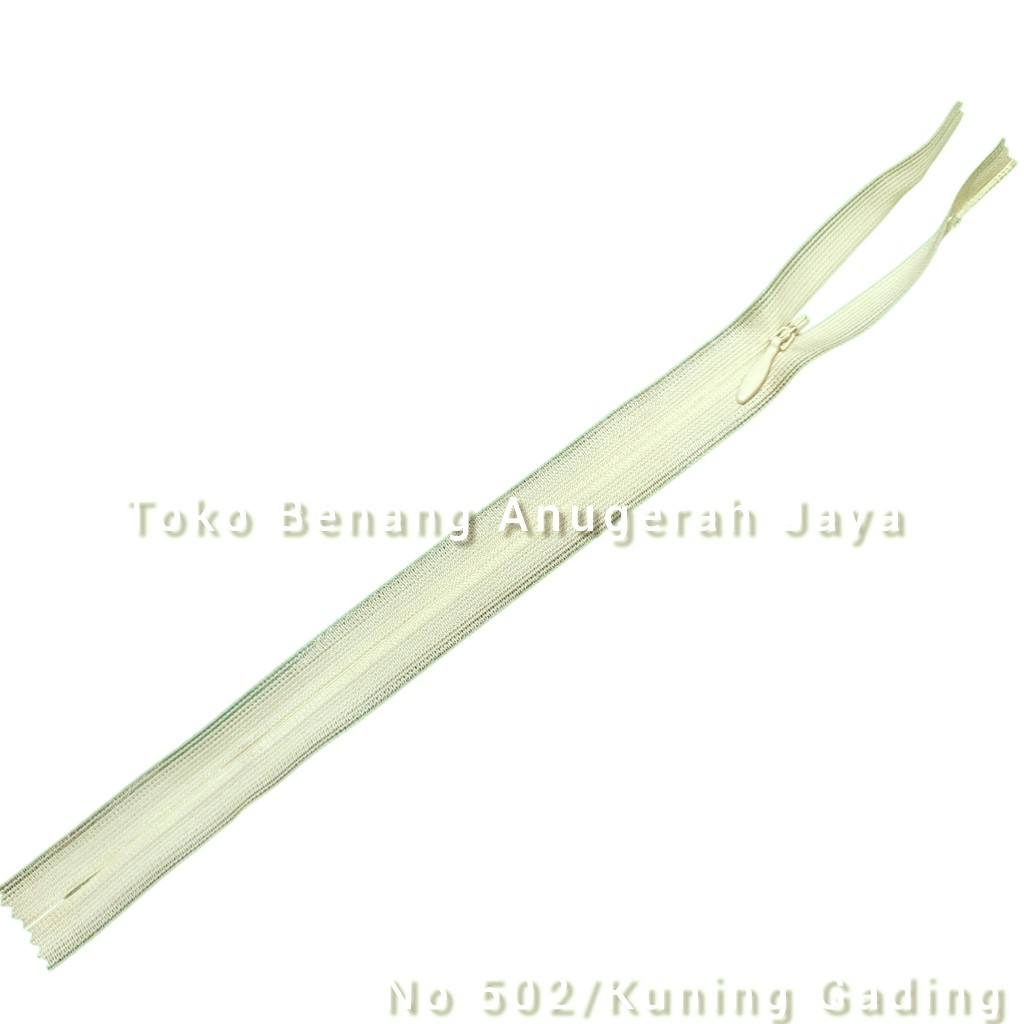 Resleting Jepang YKK no 502 Kuning Gading