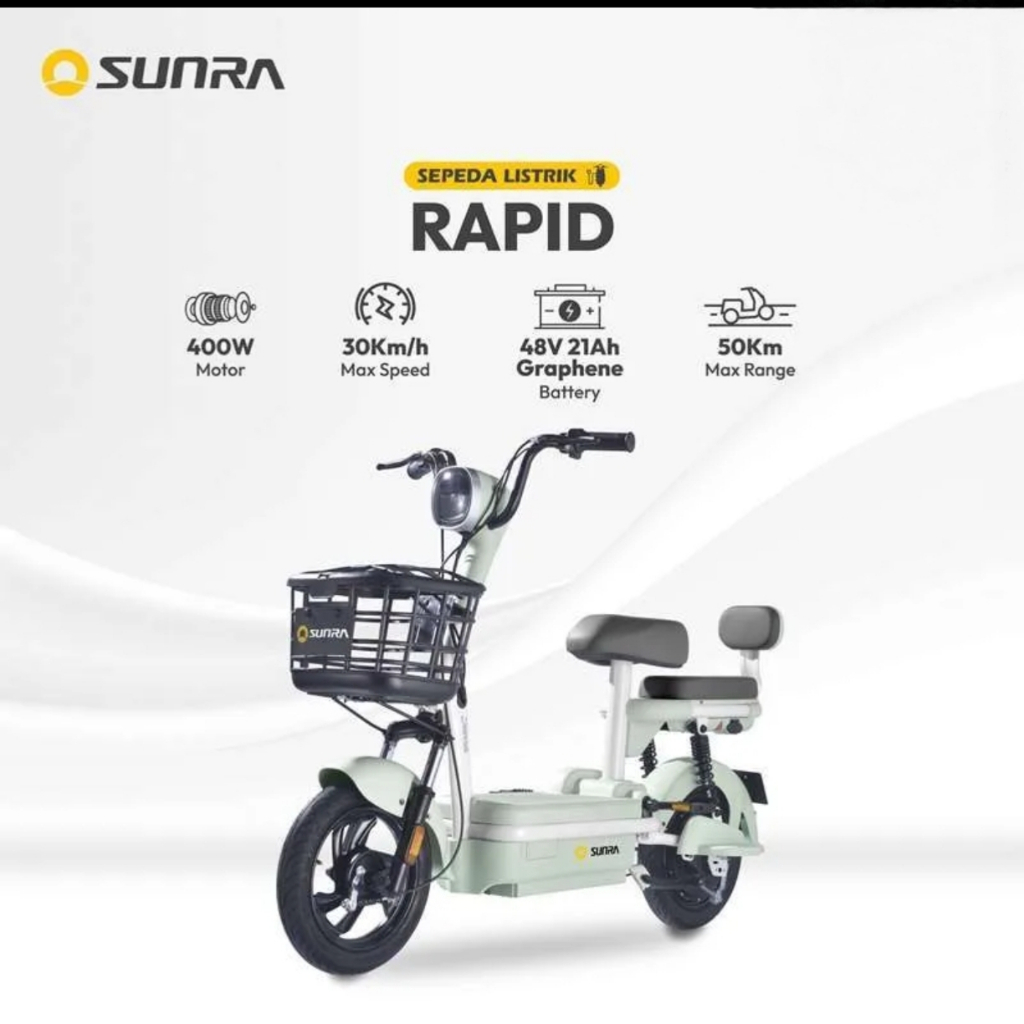 Sunra Rapid Sepeda Listrik 400W Graphene Battery