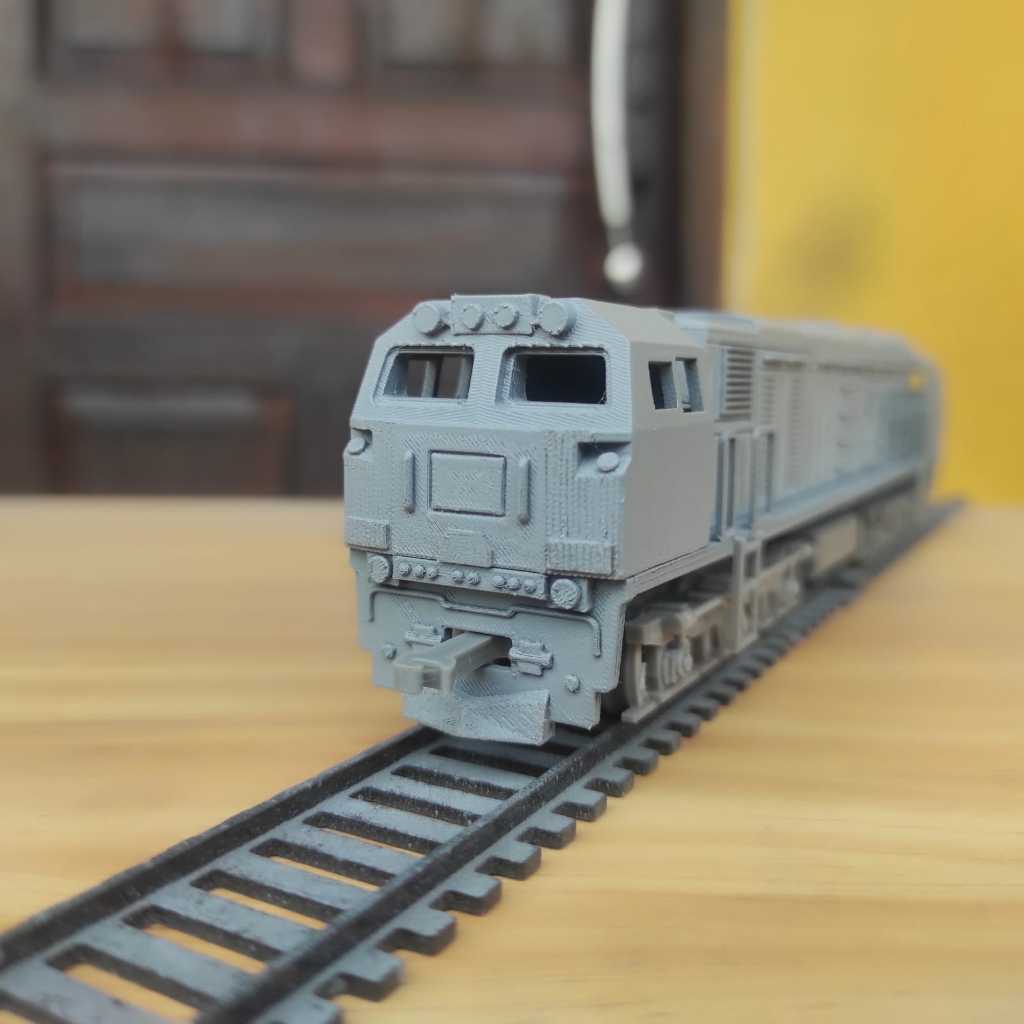 Miniatur kereta api lokomotif CC206 Unpaint