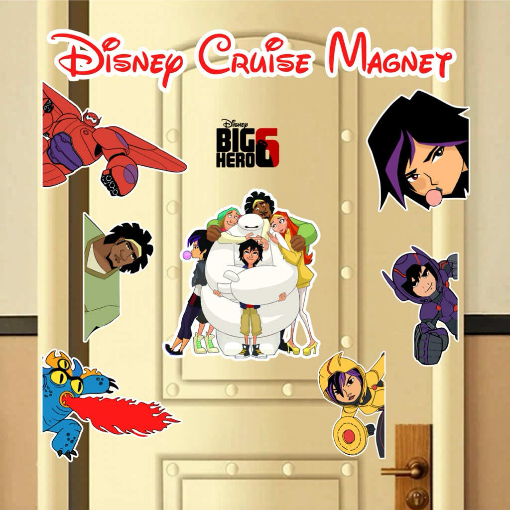Magnet Disney Cruise BayMax Ngintip Pintu Kabin Kapal Disney BigHero6 Magnets Big Hero 6 Size Besar