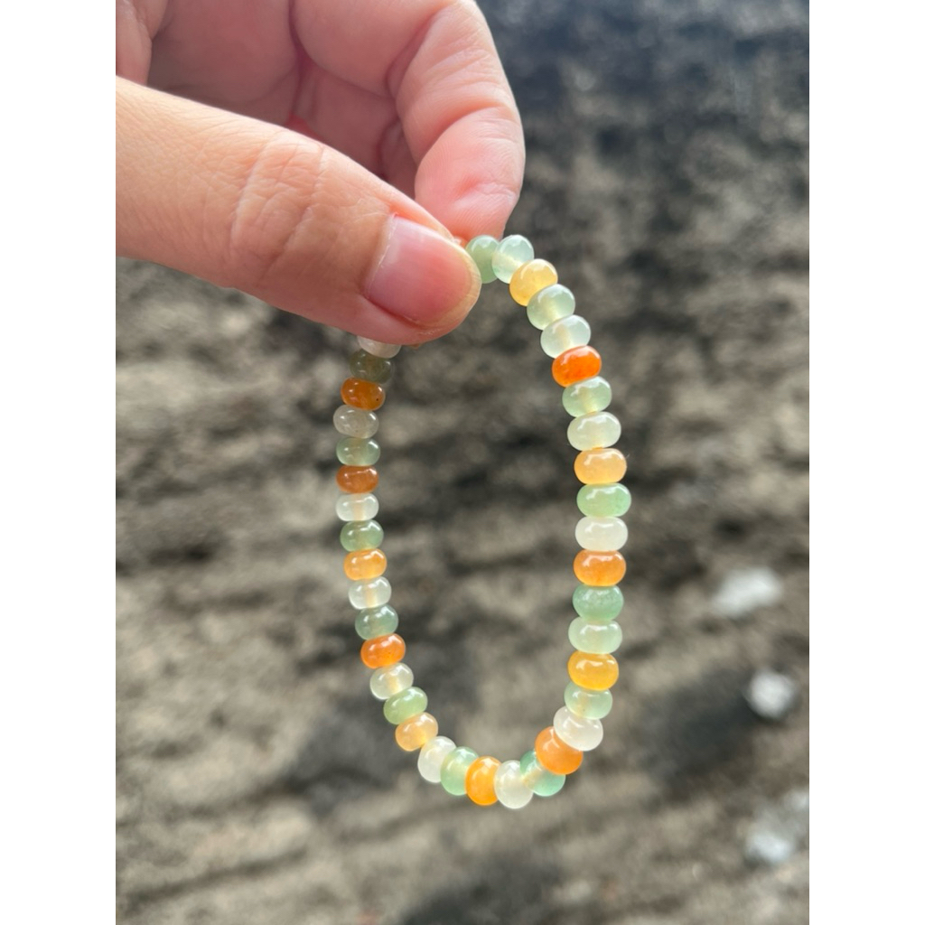 gelang batu natural Mix aventurin with serti