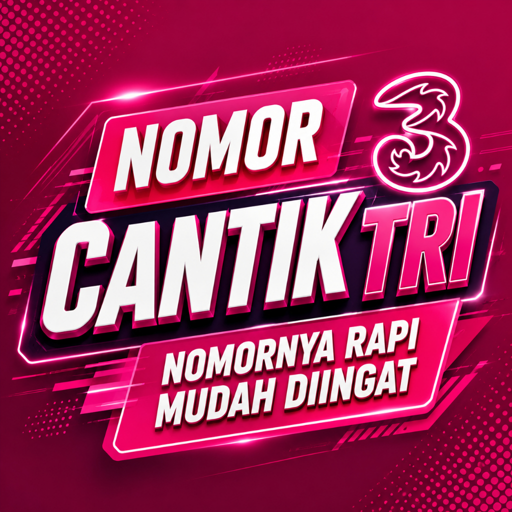 Nomor Nomer No Nocan Cantik Antik Langka Hoki Tripel quarted kembar Kartu Perdana Tri 3