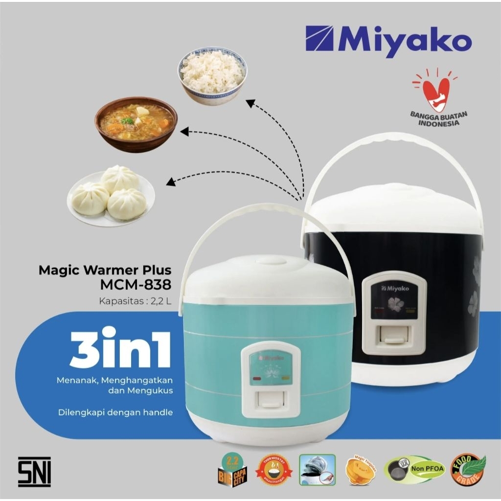 MAGIC COM/RICE COOKER MIYAKO 2,2 LITER