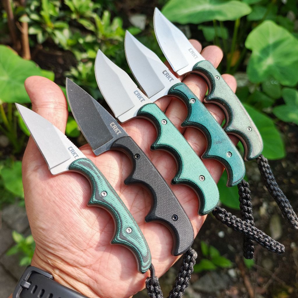 CRKT Folts Minimalist Fixed Blade Columbia River Neck Knife 2.13" Bead Blasted warncliffe Bowie Drop