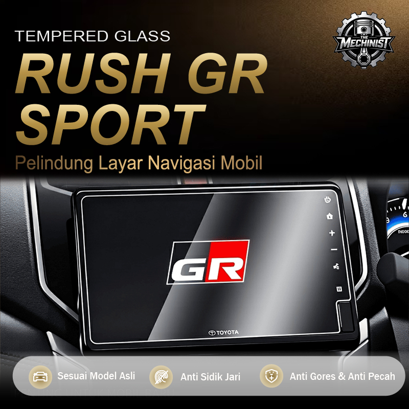 Rush Gr Sport 2023 7 Inch Aksesoris Modifikasi Mobil Kaca Tempered Pelindung Layar Head Unit Navigas