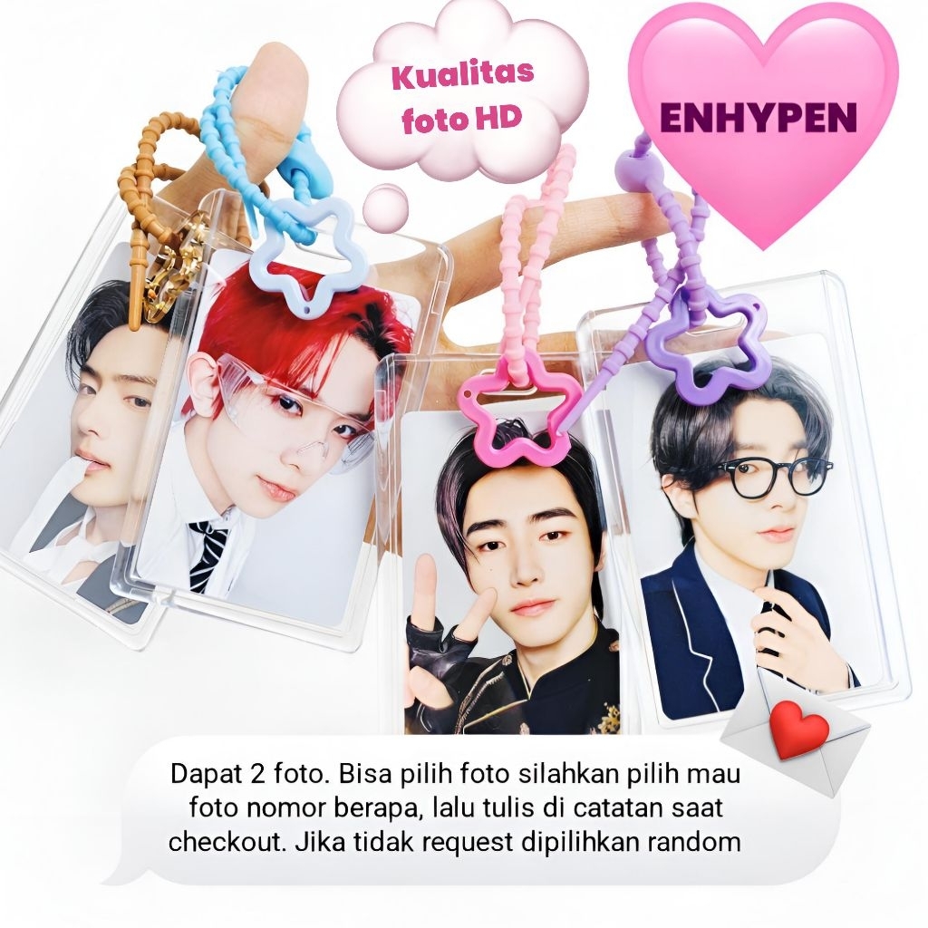 Bagcharm foto ENHYPEN cahol akrilik +gantungan tas