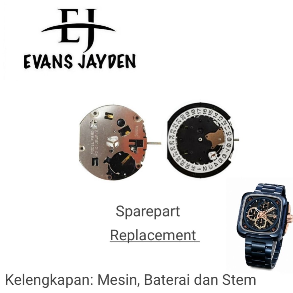 Mesin Jam Tangan Evans Jayden Tipe EJ-9555, EJ- 9556 All Series