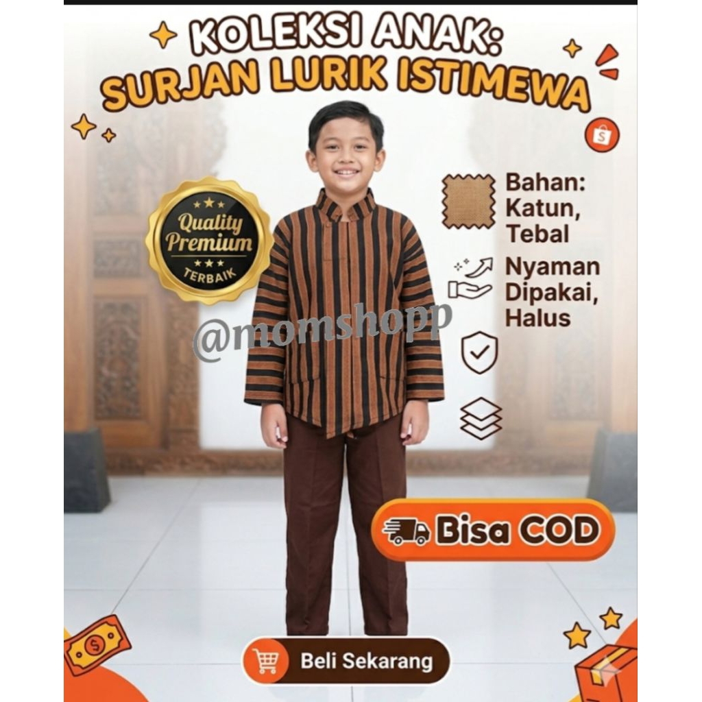 Surjan Lurik Anak // surjan anak // surjan anak laki-laki // surjan lurik // baju lurik anak laki-la