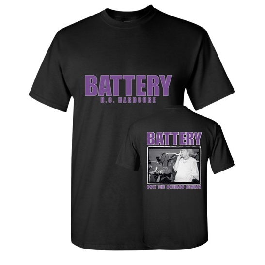 BATTERY ONLY DIEHARD TAG GILDAN HEAVY SIZE L T SHIRT