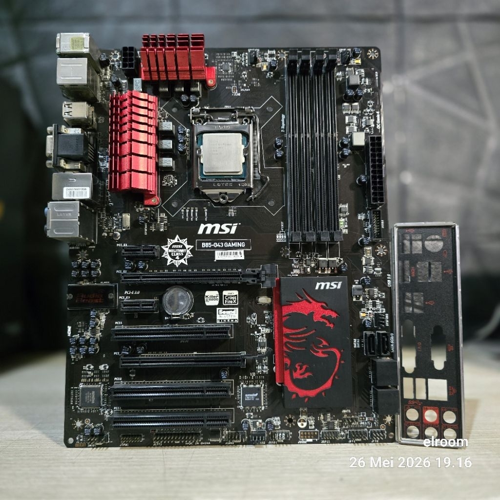 MOTHERBOARD B85 / B85M SOCKET 1150 & PROCESSOR i5 4590 INTEL LGA 1150 GEN 4 HASWELL DDR3