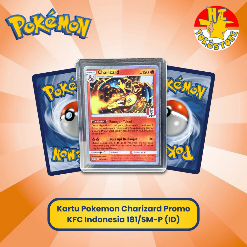 Kartu Pokemon Charizard Promo KFC Indonesia 181/SM-P (ID)
