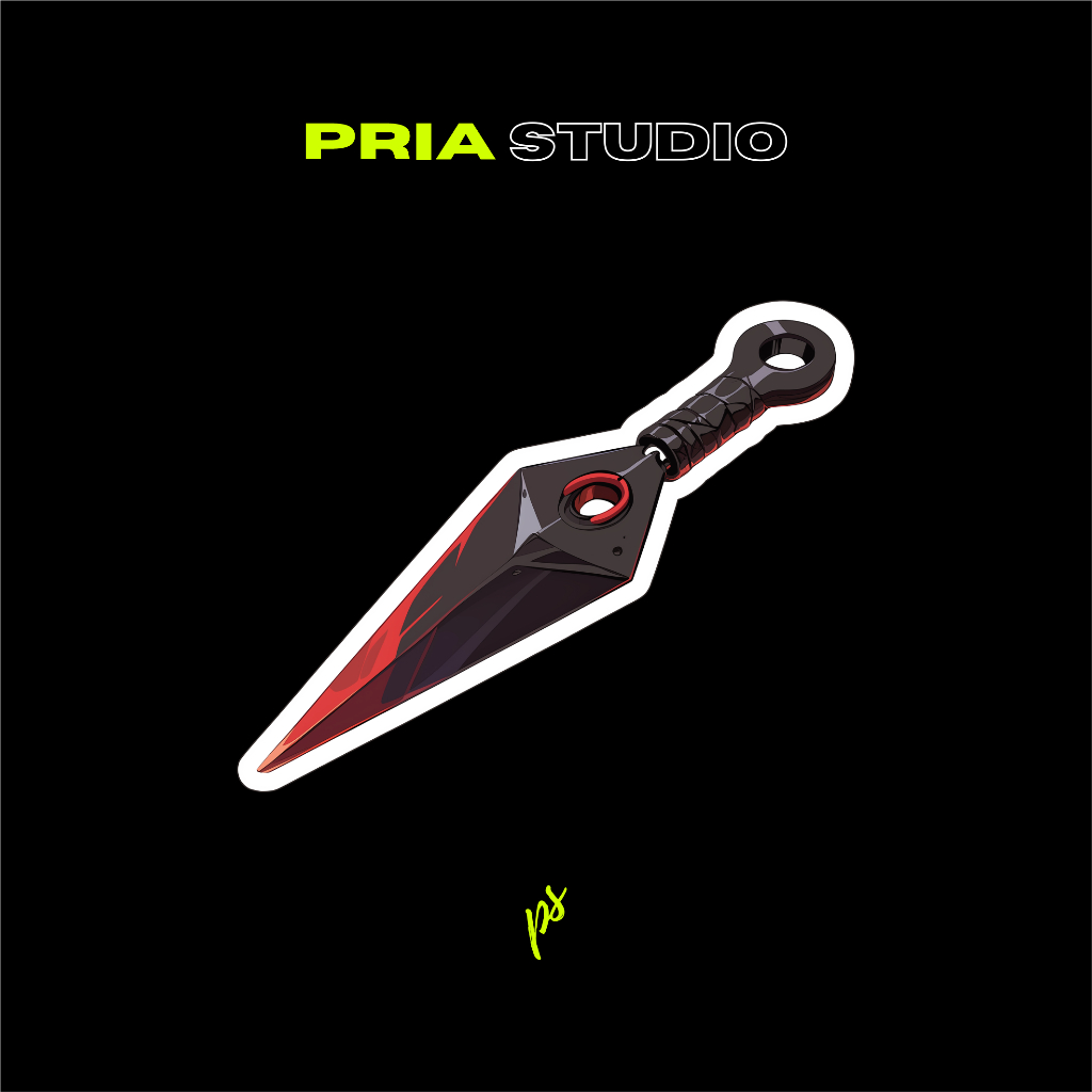 Stiker | Stiker Japanese kunai | Japanese kunai