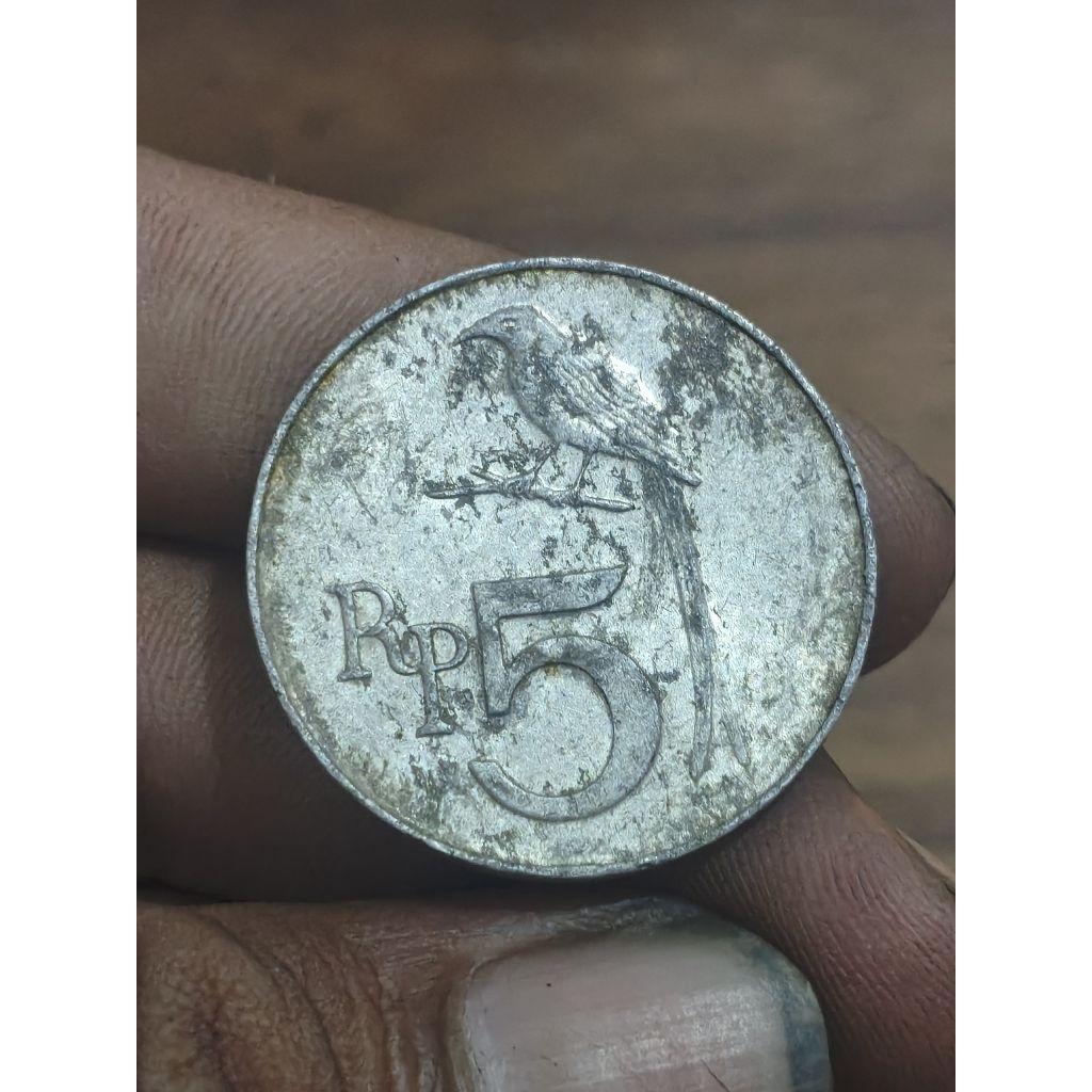Uang 5 Rupiah 1970 motif burung kolektor uang