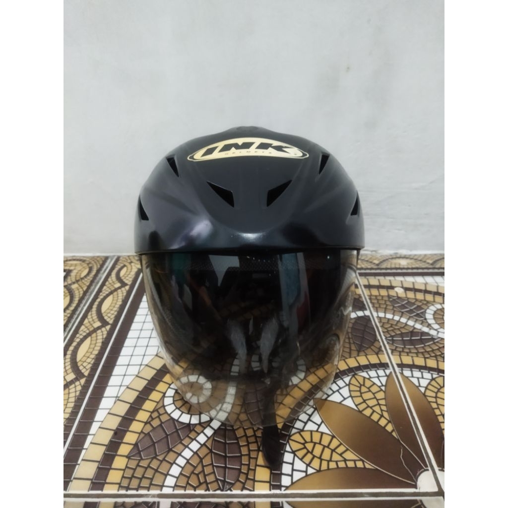 HELM INK CX25 SOLID BLACK GLOSSY SINGLE VISOR ORIGINAL SECOND