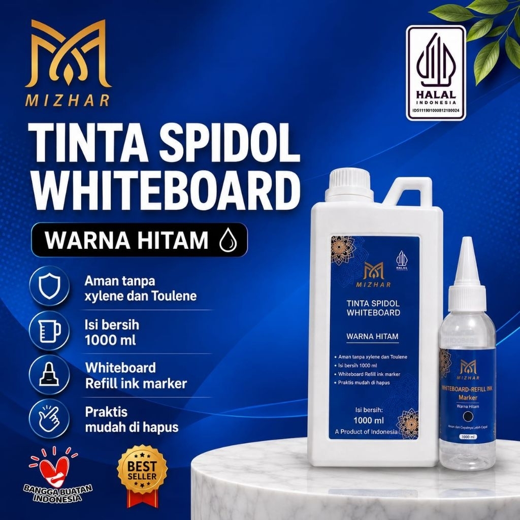 Tinta Spidol Whiteboard Tinta Isi Ulang Spidol Papan Tinta Spidol whiteboard Mizhar 1000ml