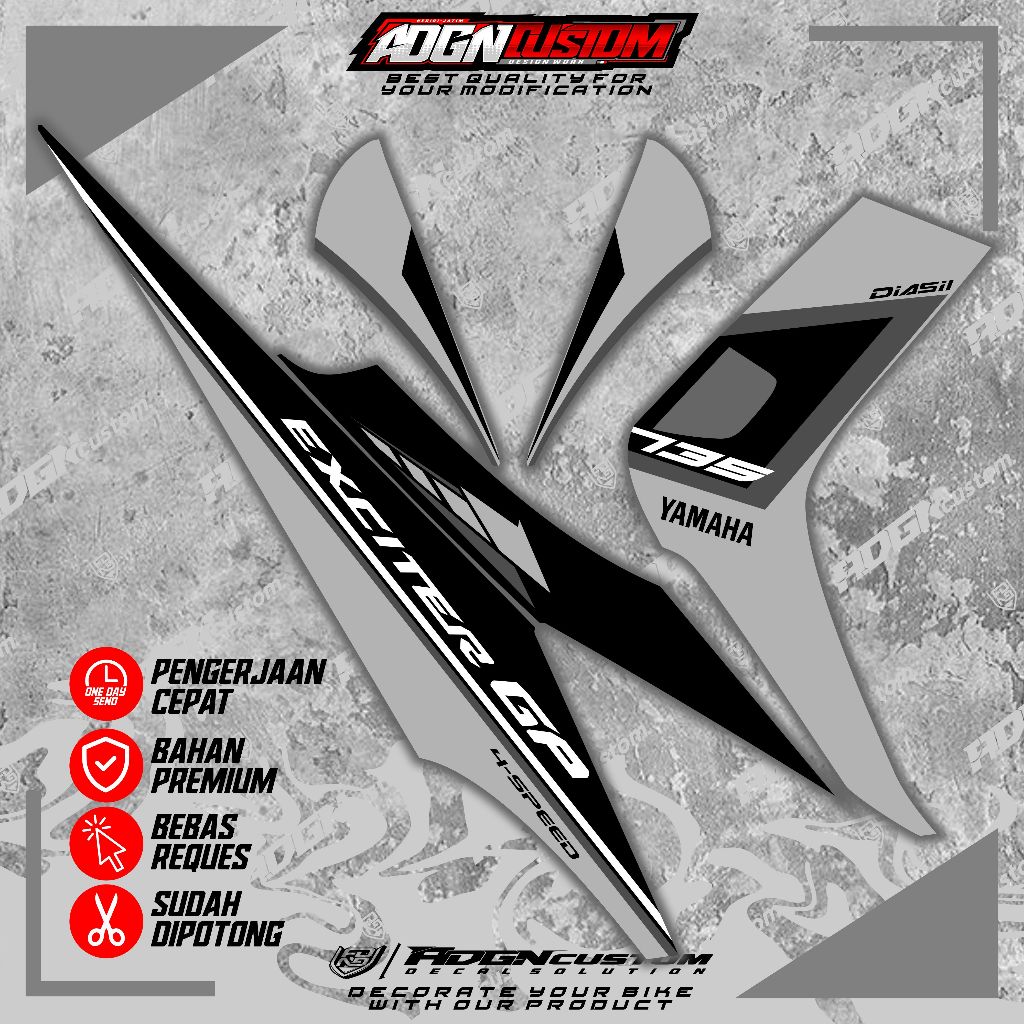 Striping Jupiter Mx Old 135 Custom motif Exciter gp vietnam transparan glosi