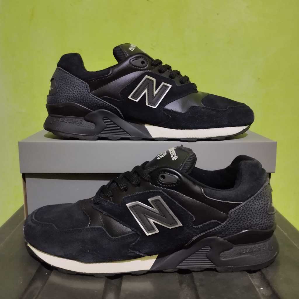 Sepatu Sneaker Sport Fashion Unisex NB 878 Black White USA Original Nyaman