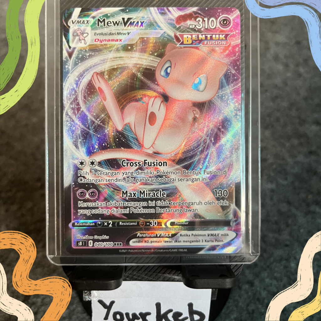 Mew VMAX RRR #40 Pokemon Indonesia Teknik Fusion