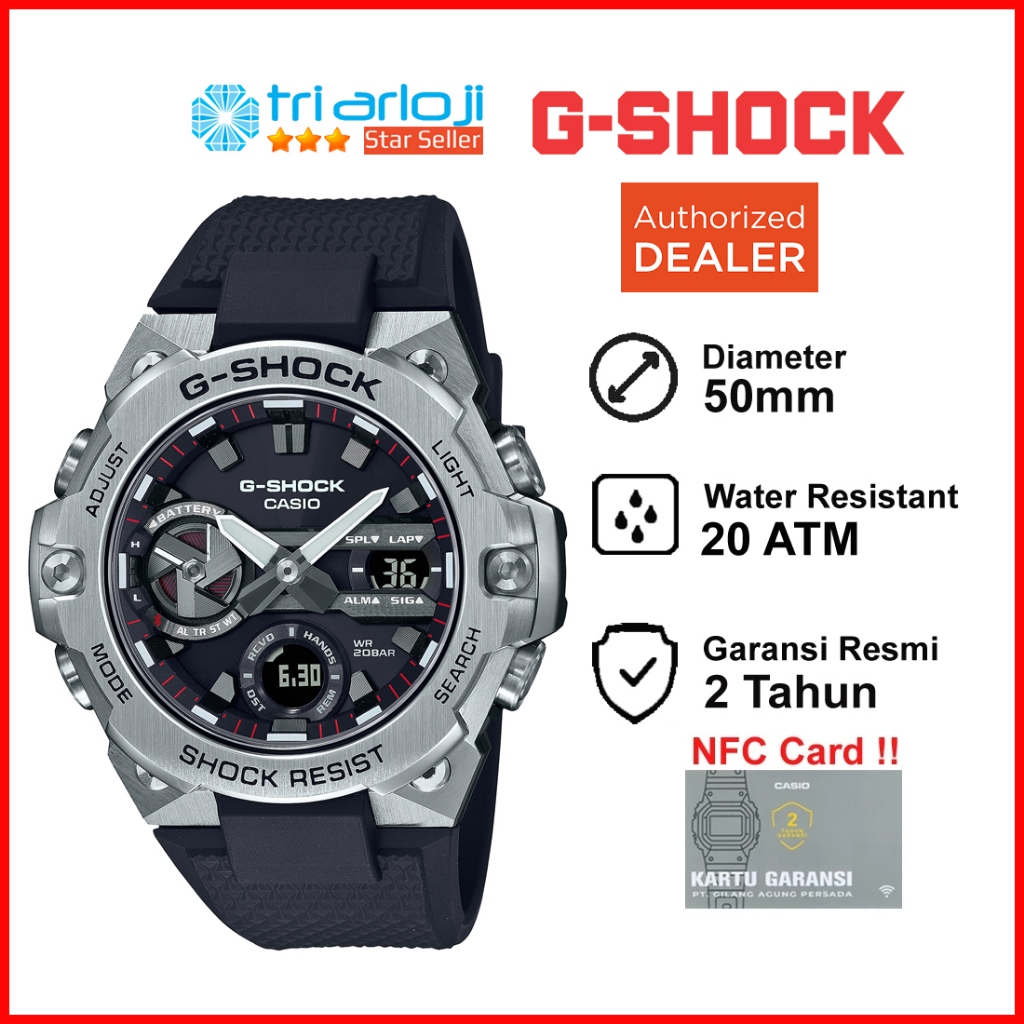 Casio G-SHOCK GST-B400-1ADR Jam Tangan Pria G-STEEL GSHOCK GSTB400 GST-B400-1A GST B400 1ADR