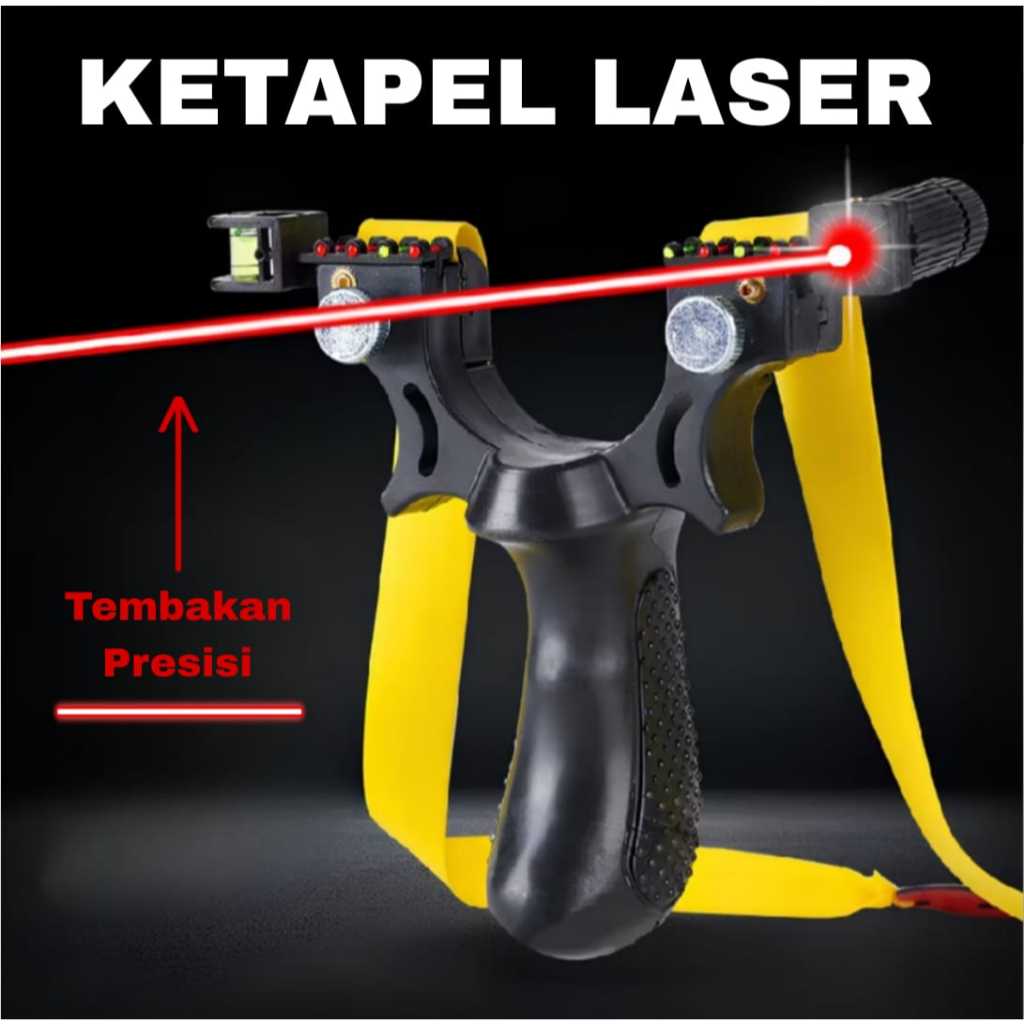 Paket Lengkap Ketapel Burung 1Set Lengkap Tali dan Laser