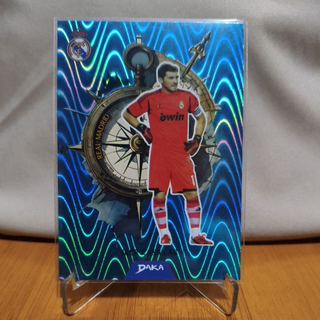 Kartu Bola Iker Casillas Numbered /149  – Blue Refractor - Daka Top Audience 2025/26 Official Tradin