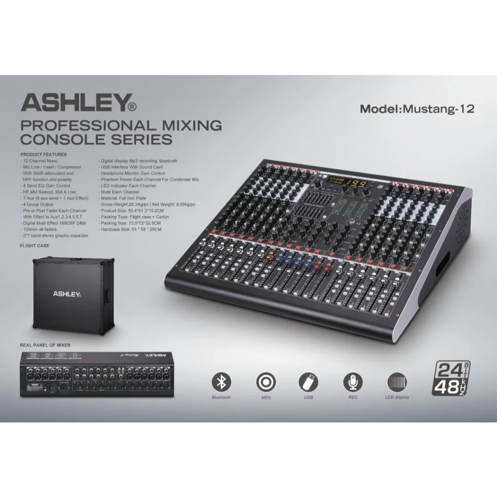 Mixer ashley mustang 12 mixer ashley 12 channel original