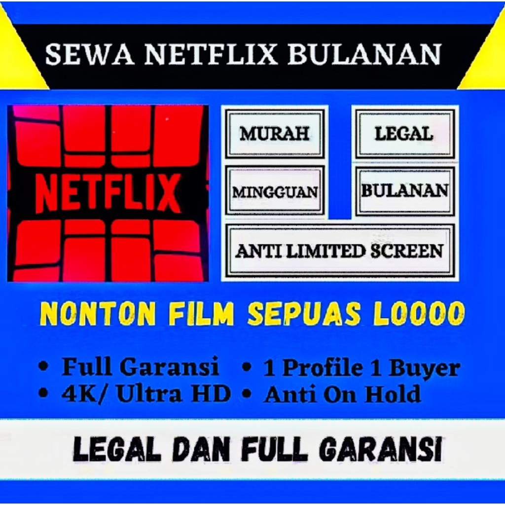 PROMO NETFLIX HARIAN FULL GARANSI CUMA 5K 1P20