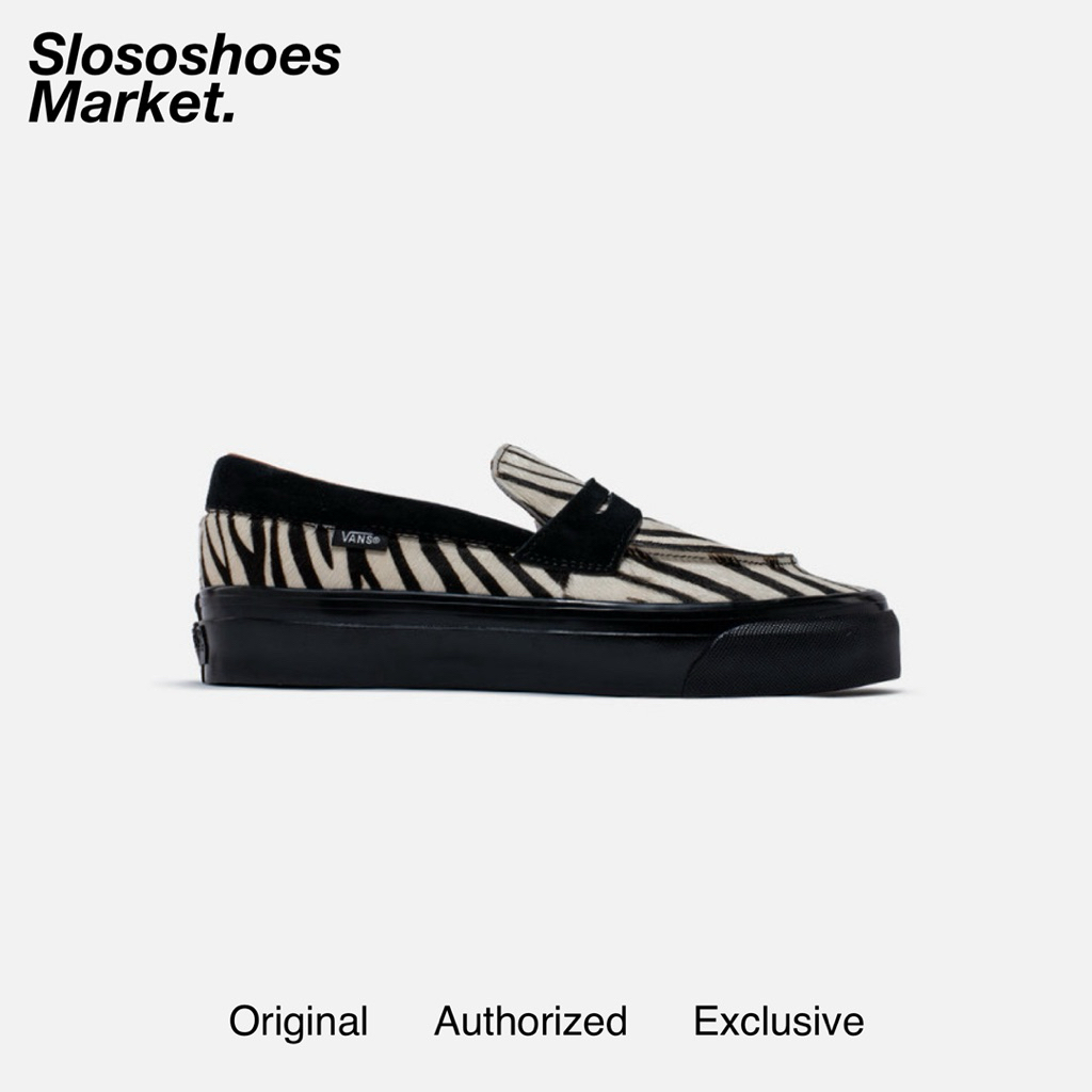 Vans Premium LX Loafer 53 Pony Hair Zebra Black White