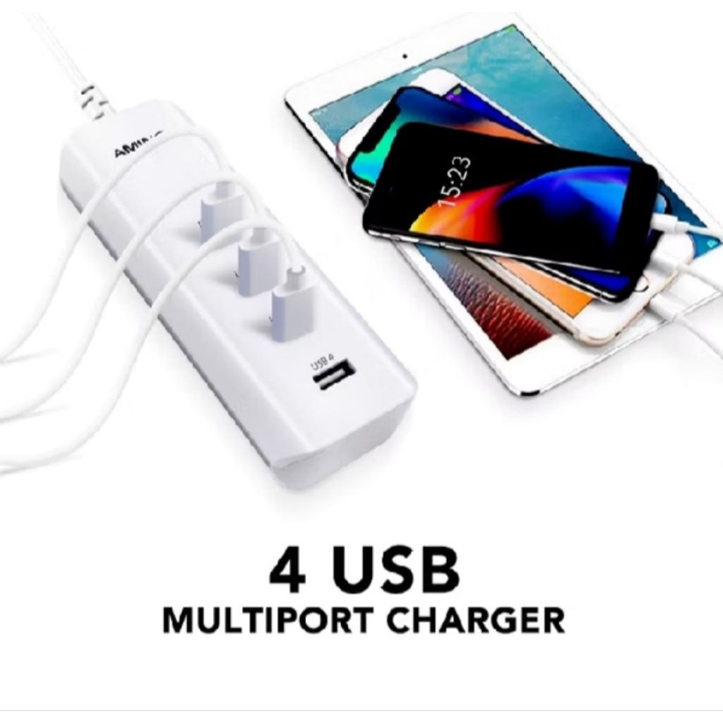 AMINO 4 USB Port Multi Port Charger 20W ULTI-FUNCTION CHARGER