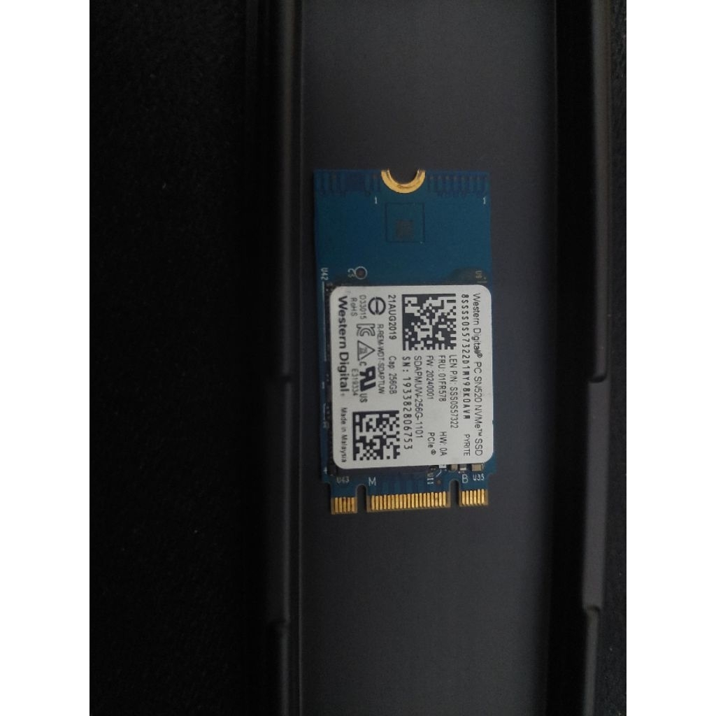 SSD NVME Western Digital SN520 256GB B+M Key