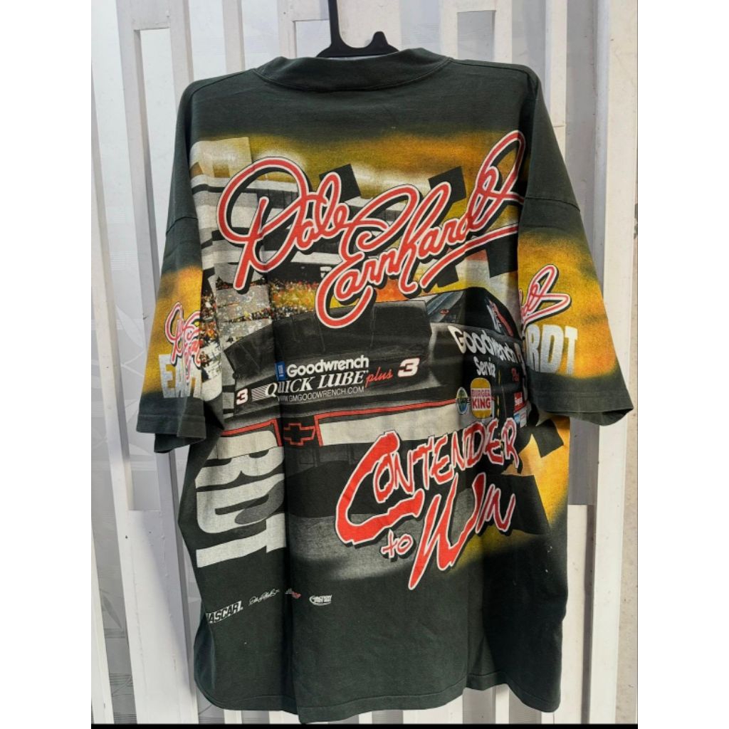 Tshirt VTG Dale Earnhardt 90’s Tough Competitor AOP