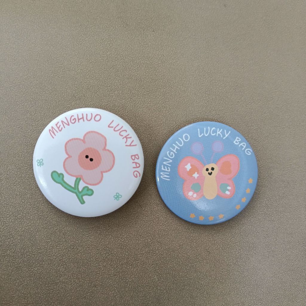 2 biji pin button pin untuk tas pin peniti tas hiasan tas