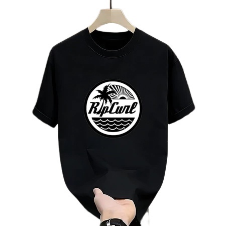 Kaos Hitam Tema Pantai Trend Pria Wanita Pakai Sehari-hari