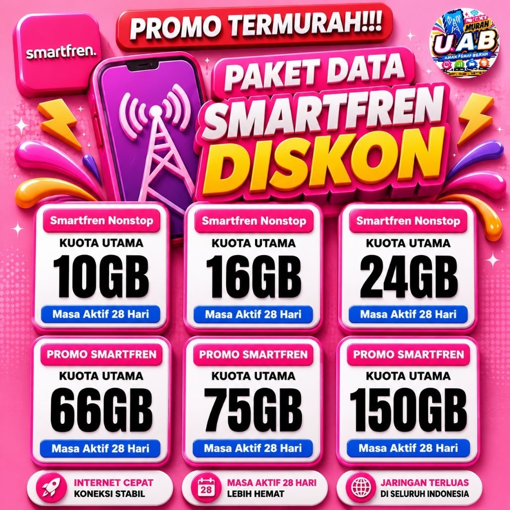Paket Data Smartfren Unlimited Nonstop | Kuota Smartfren Murah Proses Cepat