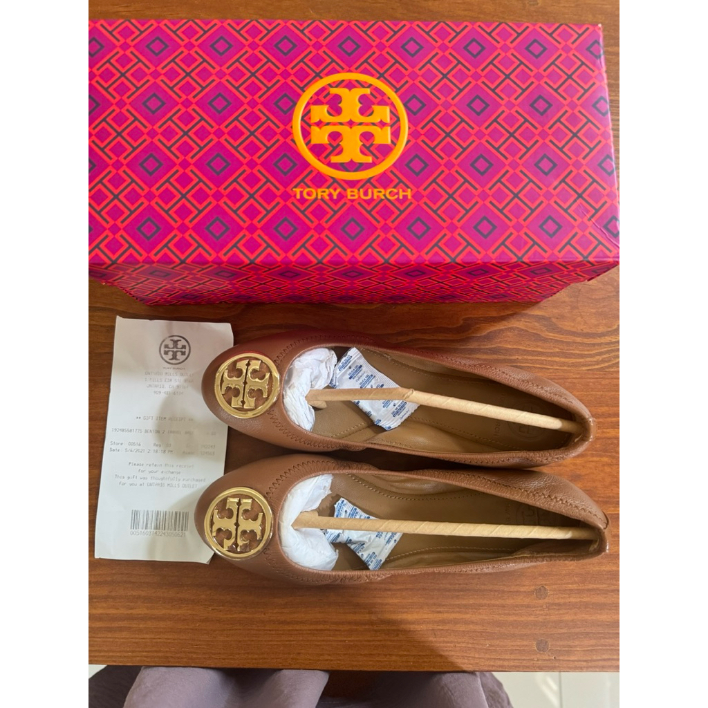 Tory burch beton travel ballet flat shoes