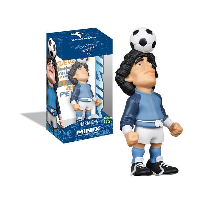 Minix Figure Diego Maradona Life Warm Up Shoelace 12 cm - Biru Figur Miniatur Karakter Mainan Koleks
