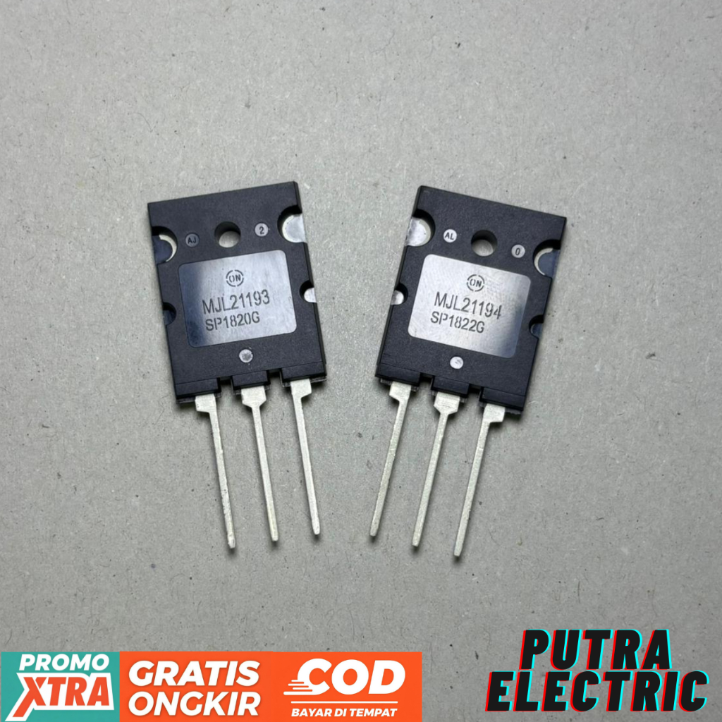 TR TRANSISTOR MJL 21193 A & MJL 21194 A SET ASLI ORIGINAL MJL21193 21194