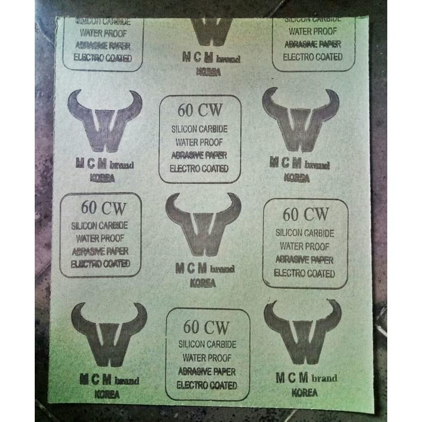 Amplas Lembaran MCM Original - Amplas Kertas Water Proof Grit 60 sampai 8000