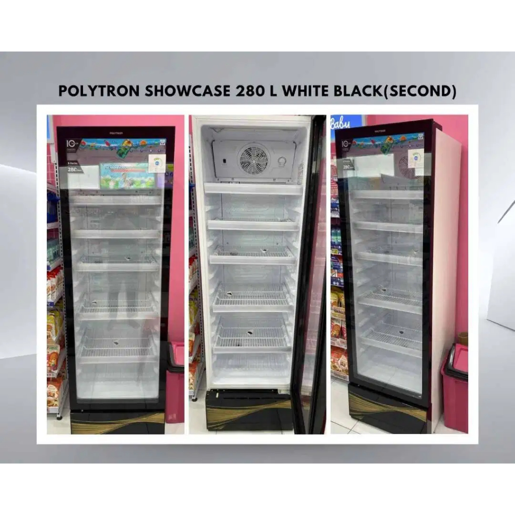 Second Showcase Polytron 280L Putih Hitam Second Normal
