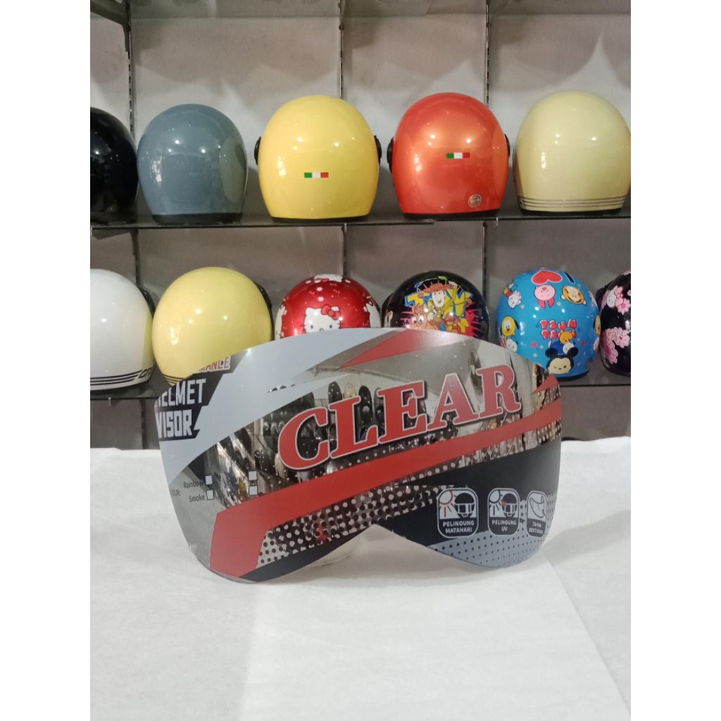 Clear Inner Visor Cakil HBC Warna Silver & Pelangi Rainbow Kaca HBC Cakil Kaca Dalam Cakil COD Murah
