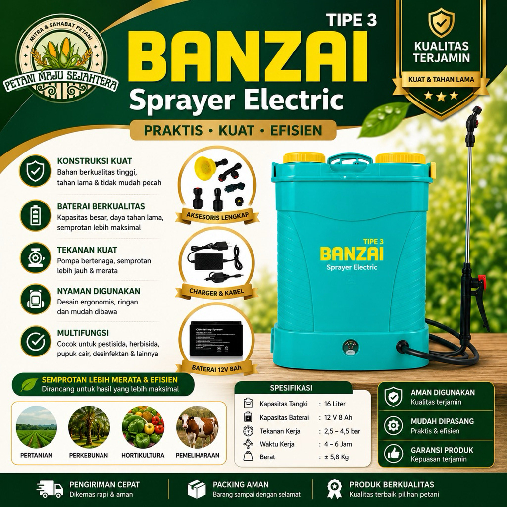 SPRAYER ELEKTRIK BANZAI 16 LITER