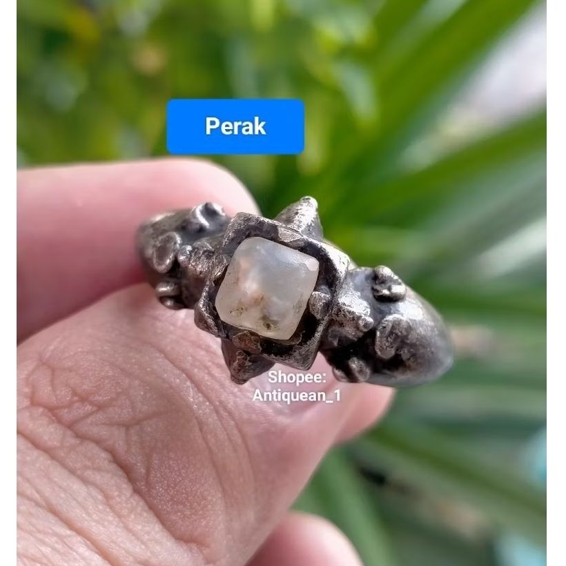Cincin perak permata kuno antik sepuh temuan sungai 37