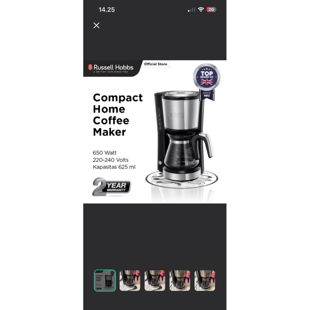 Russell Hobbs Coffee Maker Machine